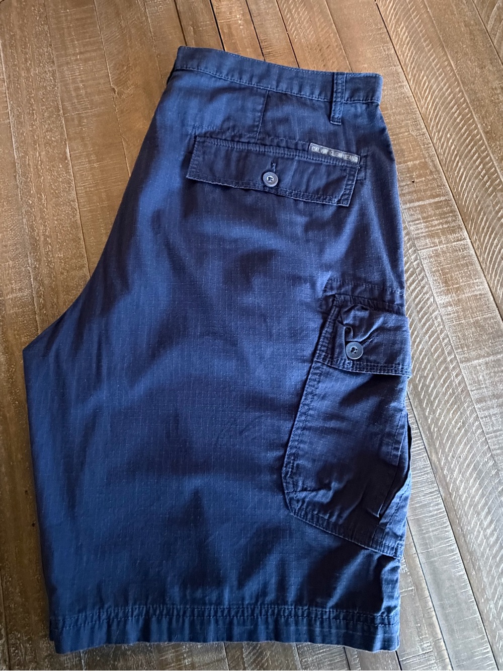 Calvin Klein Jeans Navy Cargo Shorts with Utility Pockets